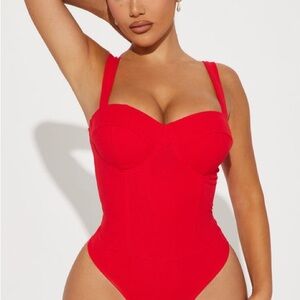 Fashion Nova Red Bodysuit
